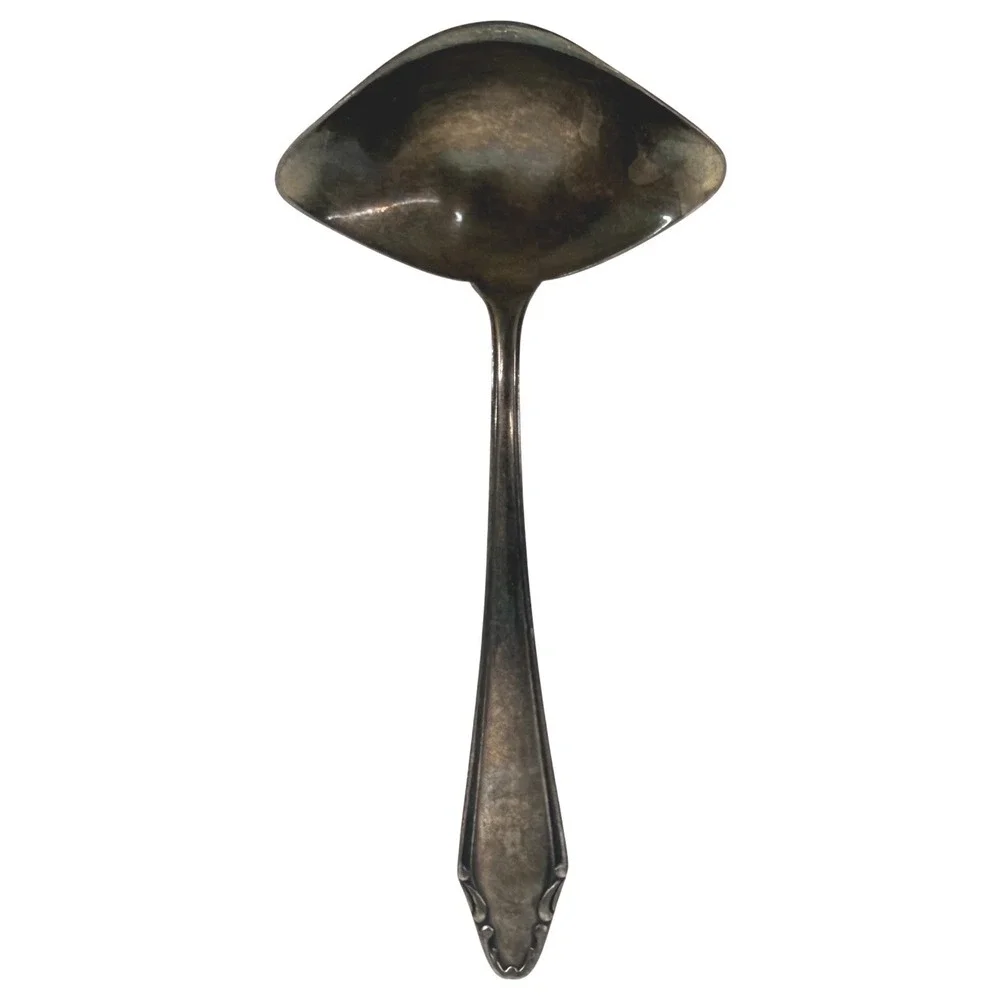 Walter Breuker W&B Soup Gravy Ladle & Olive Fork Set Silverplate Vintage Germany